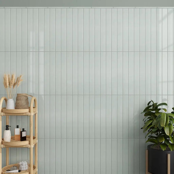 Pastel light Blue 2x16 Glossy Ceramic Subway Tile (50 pack, 10.76 sq ft/case)