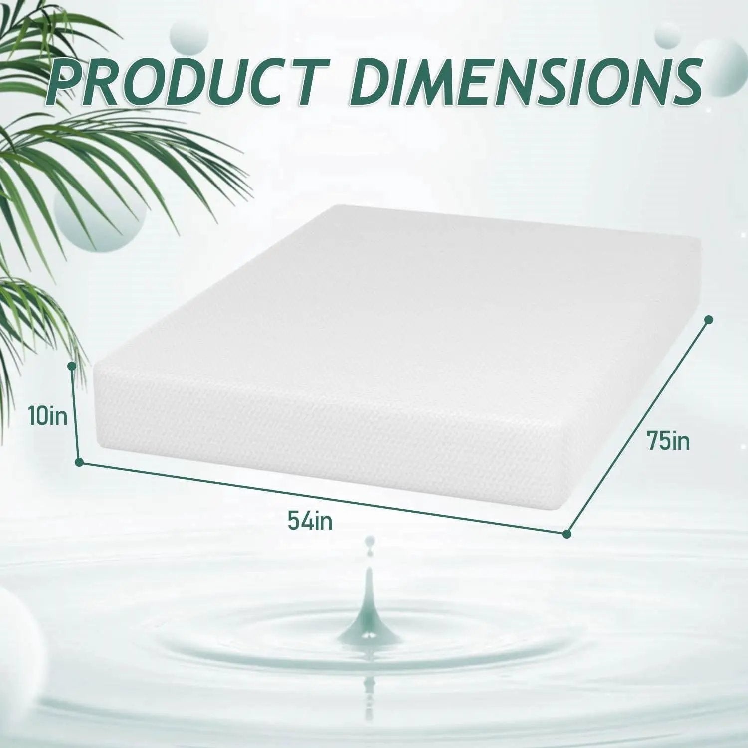 Full size 10-inch Thick Medium Firm Cool Gel Memory Foam Mattress by HomePacific