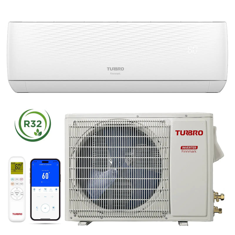 (Open Box) Finnmark Single Zone Mini Split AC (R32) by TURBRO