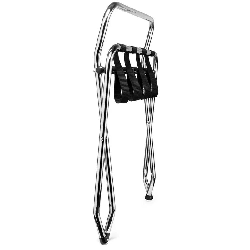 High Back Metal Folding Luggage Rack by HomePacific