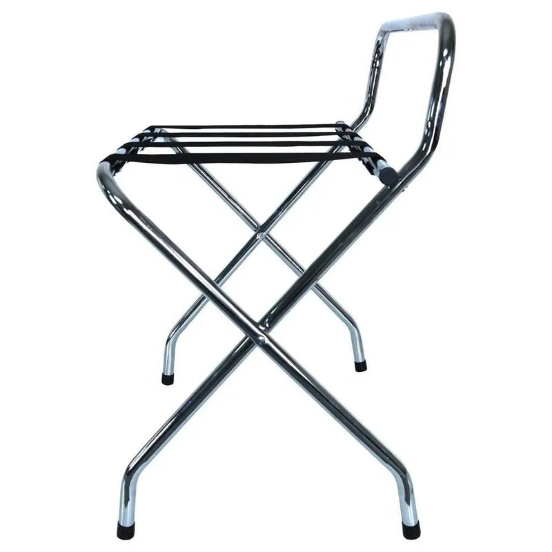 High Back Metal Folding Luggage Rack by HomePacific