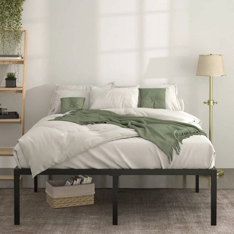 Full 18-inch Metal Platform Bed Frame with Under-Bed Storage Space by HomePacific