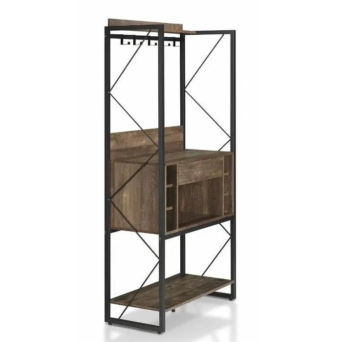 Farmhouse Oak Iron Baker's Wine Storage Rack by HomePacific