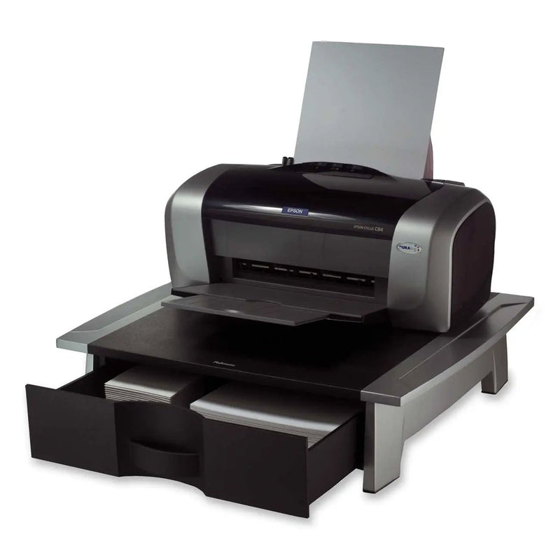 Low Profile Contemporary Printer Stand with Paper Drawer by HomePacific