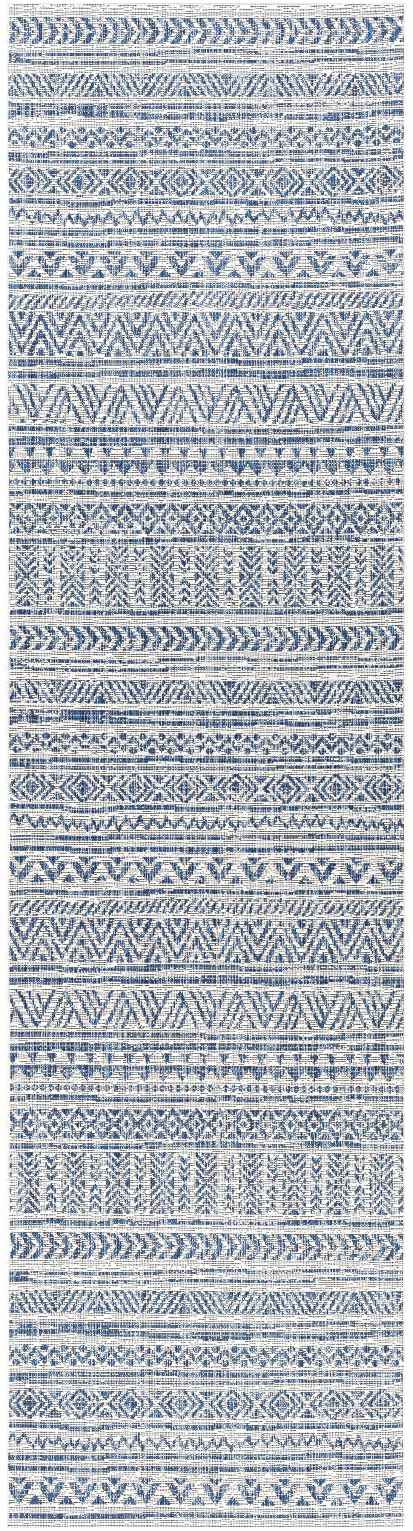 Novato Navy All Over Pattern Performance Outdoor Rug by Boutique Rugs