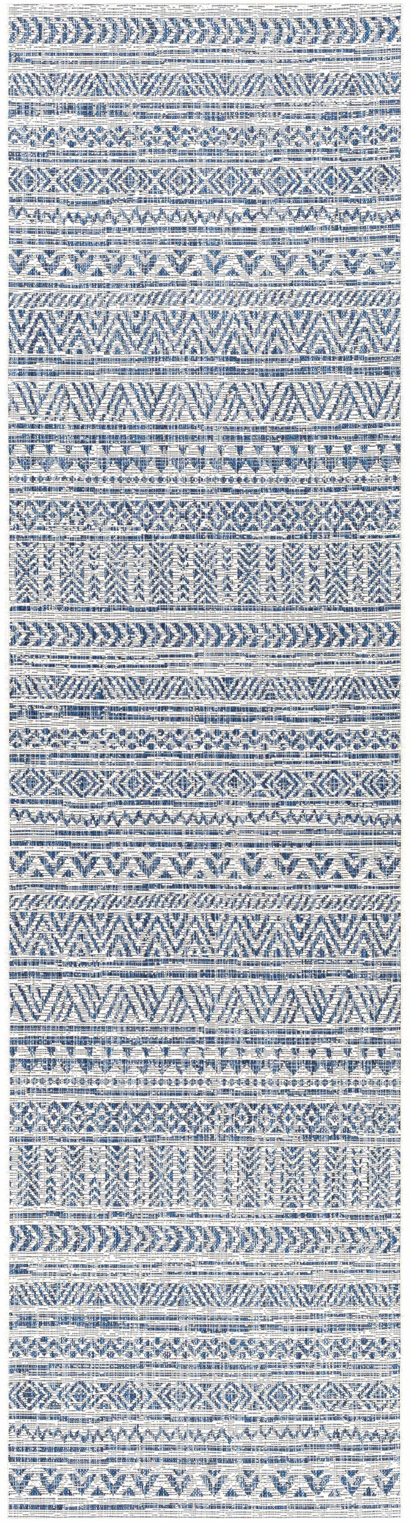 Novato Navy All Over Pattern Performance Outdoor Rug by Boutique Rugs