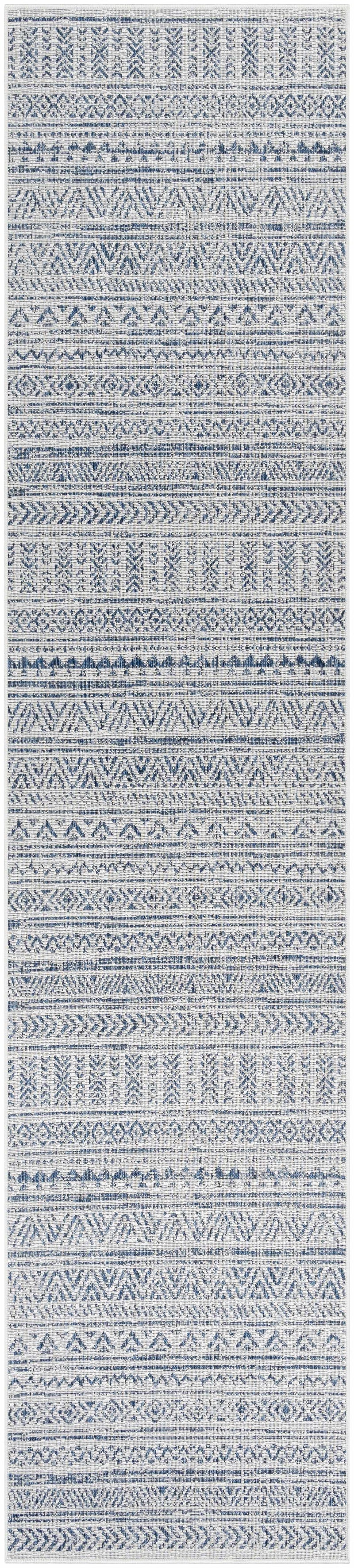 Novato Navy All Over Pattern Performance Outdoor Rug by Boutique Rugs
