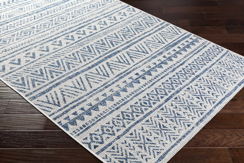 Novato Navy All Over Pattern Performance Outdoor Rug by Boutique Rugs