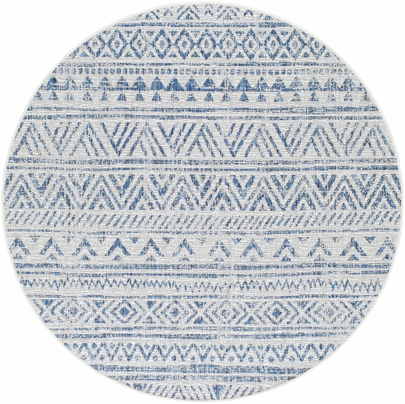 Novato Navy All Over Pattern Performance Outdoor Rug by Boutique Rugs