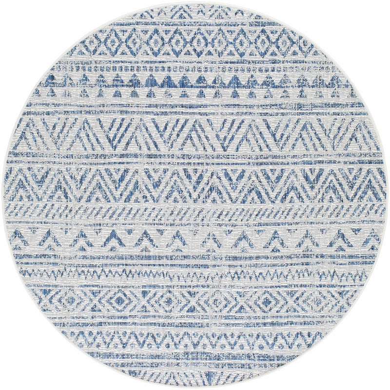 Novato Navy All Over Pattern Performance Outdoor Rug by Boutique Rugs