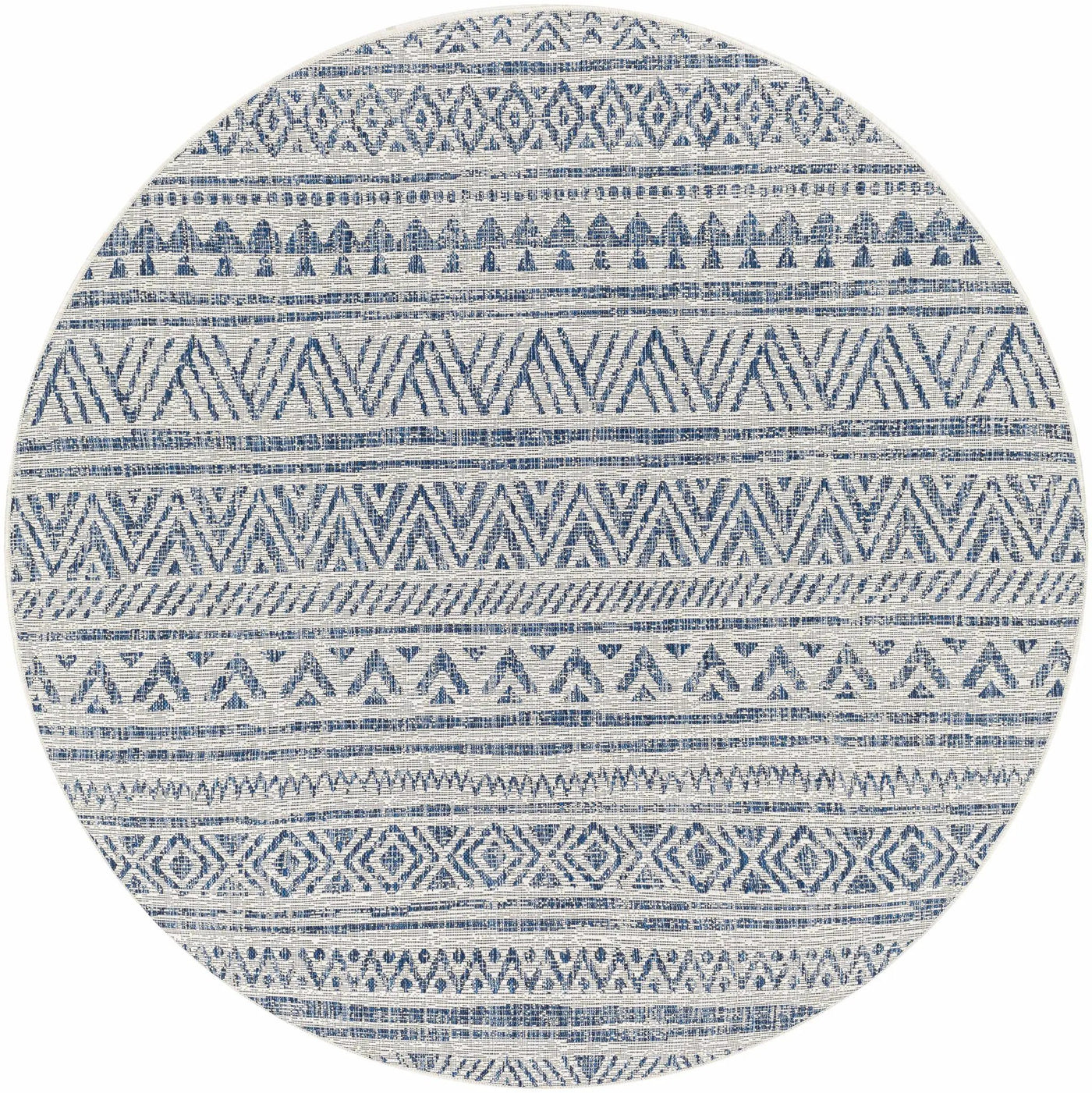 Novato Navy All Over Pattern Performance Outdoor Rug by Boutique Rugs