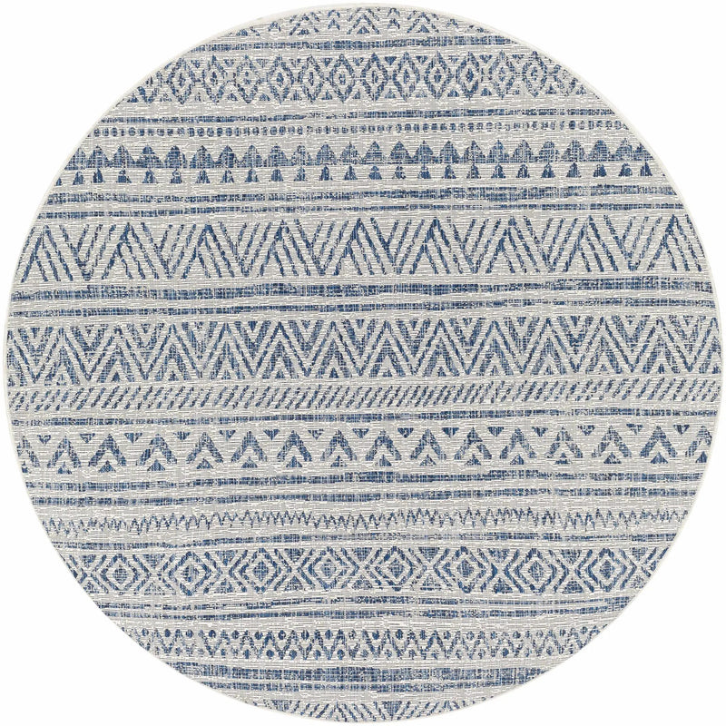 Novato Navy All Over Pattern Performance Outdoor Rug by Boutique Rugs