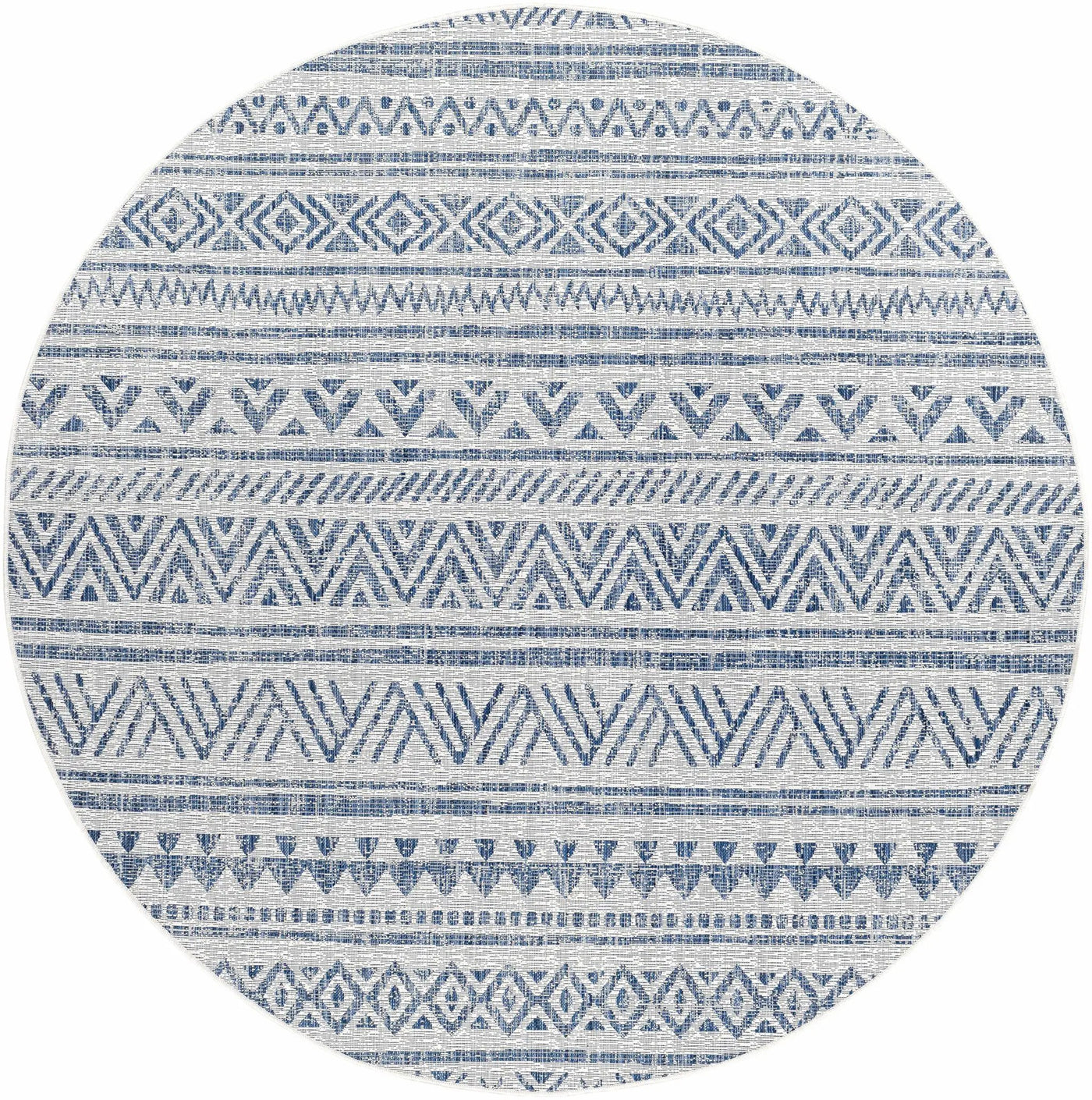 Novato Navy All Over Pattern Performance Outdoor Rug by Boutique Rugs