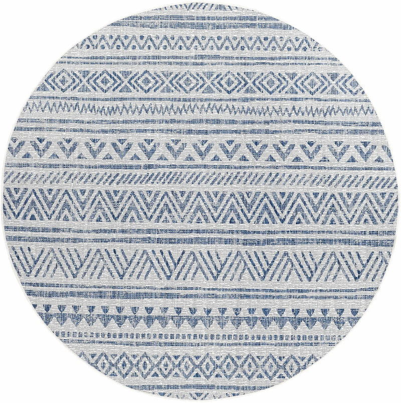 Novato Navy All Over Pattern Performance Outdoor Rug by Boutique Rugs