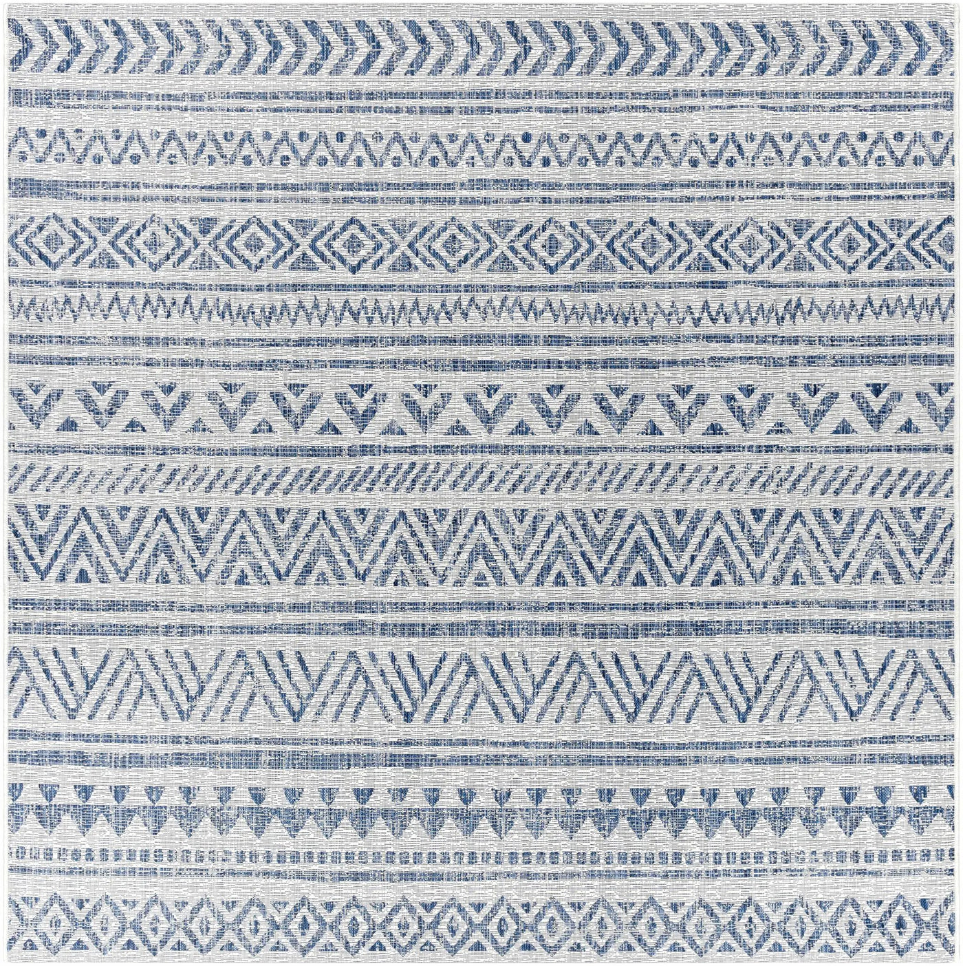 Novato Navy All Over Pattern Performance Outdoor Rug by Boutique Rugs