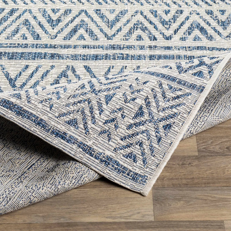 Novato Navy All Over Pattern Performance Outdoor Rug by Boutique Rugs