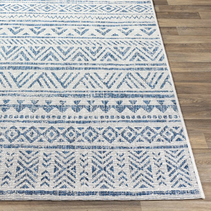 Novato Navy All Over Pattern Performance Outdoor Rug by Boutique Rugs