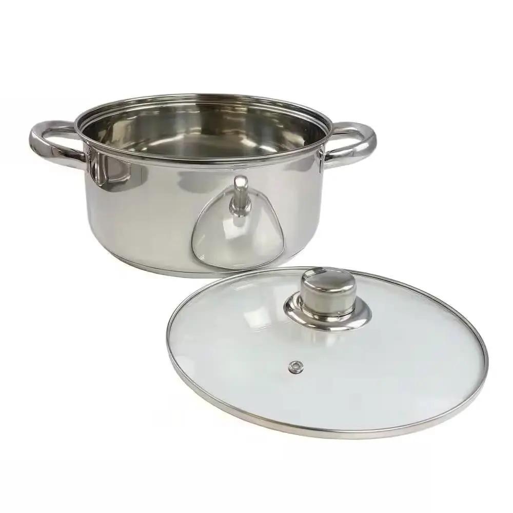 5-Piece Stainless Steel Cookware Set with 4-Qt. Dutch Oven Saucepan and Spatula by HomePacific