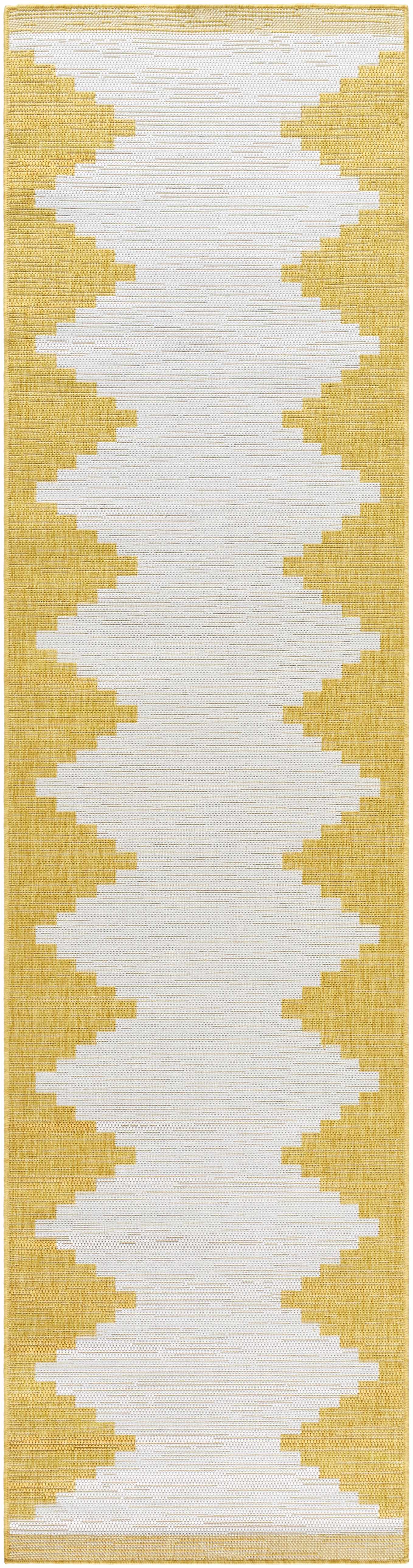 Djugun Yellow Outdoor Rug - Clearance by Boutique Rugs