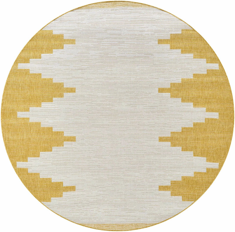 Djugun Yellow Outdoor Rug - Clearance by Boutique Rugs