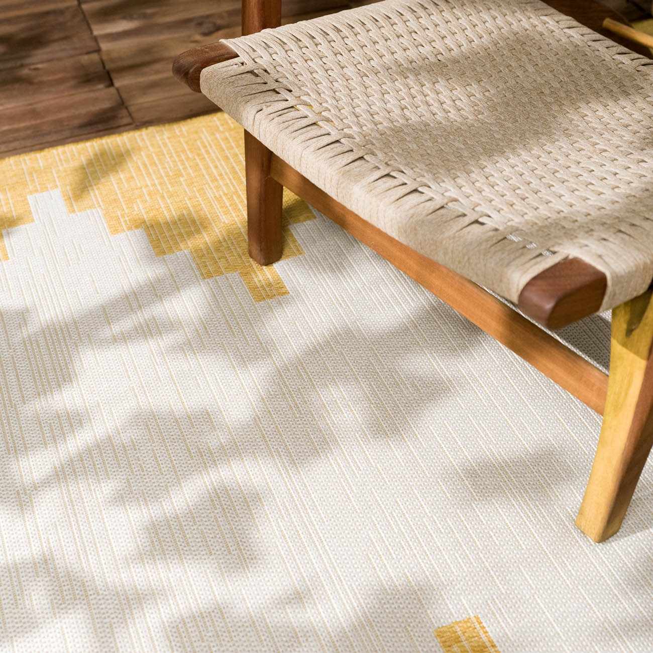 Djugun Yellow Outdoor Rug - Clearance by Boutique Rugs