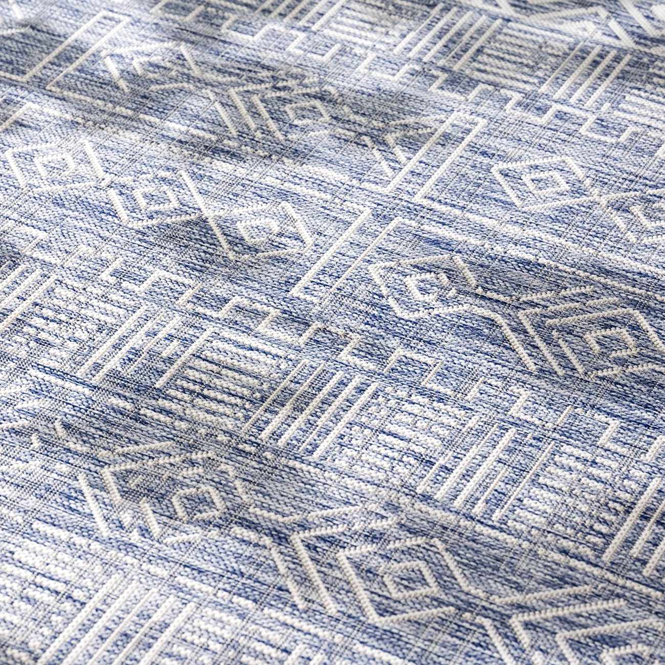 Epson Blue Indoor & Outdoor Rug - Clearance by Boutique Rugs