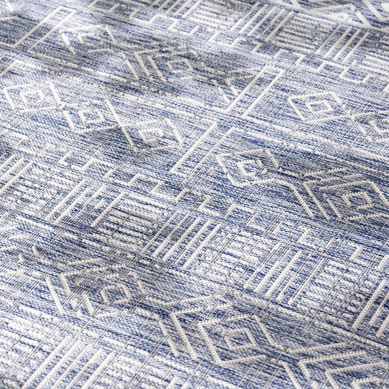 Epson Blue Indoor & Outdoor Rug - Clearance by Boutique Rugs