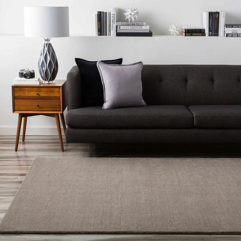 Brockton Solid Gray Wool Rug by Boutique Rugs
