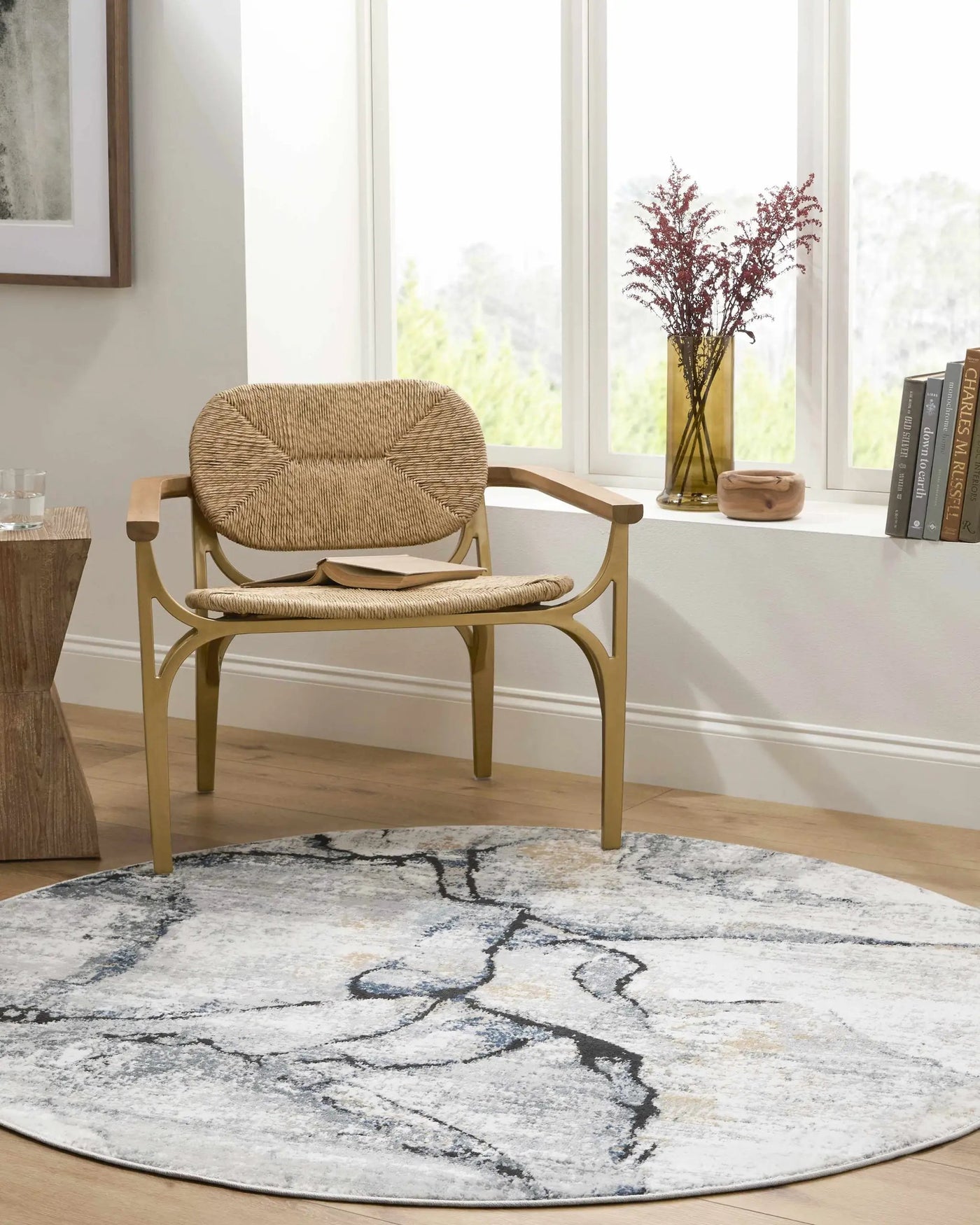 Fremantle Gray Marble Rug by Boutique Rugs