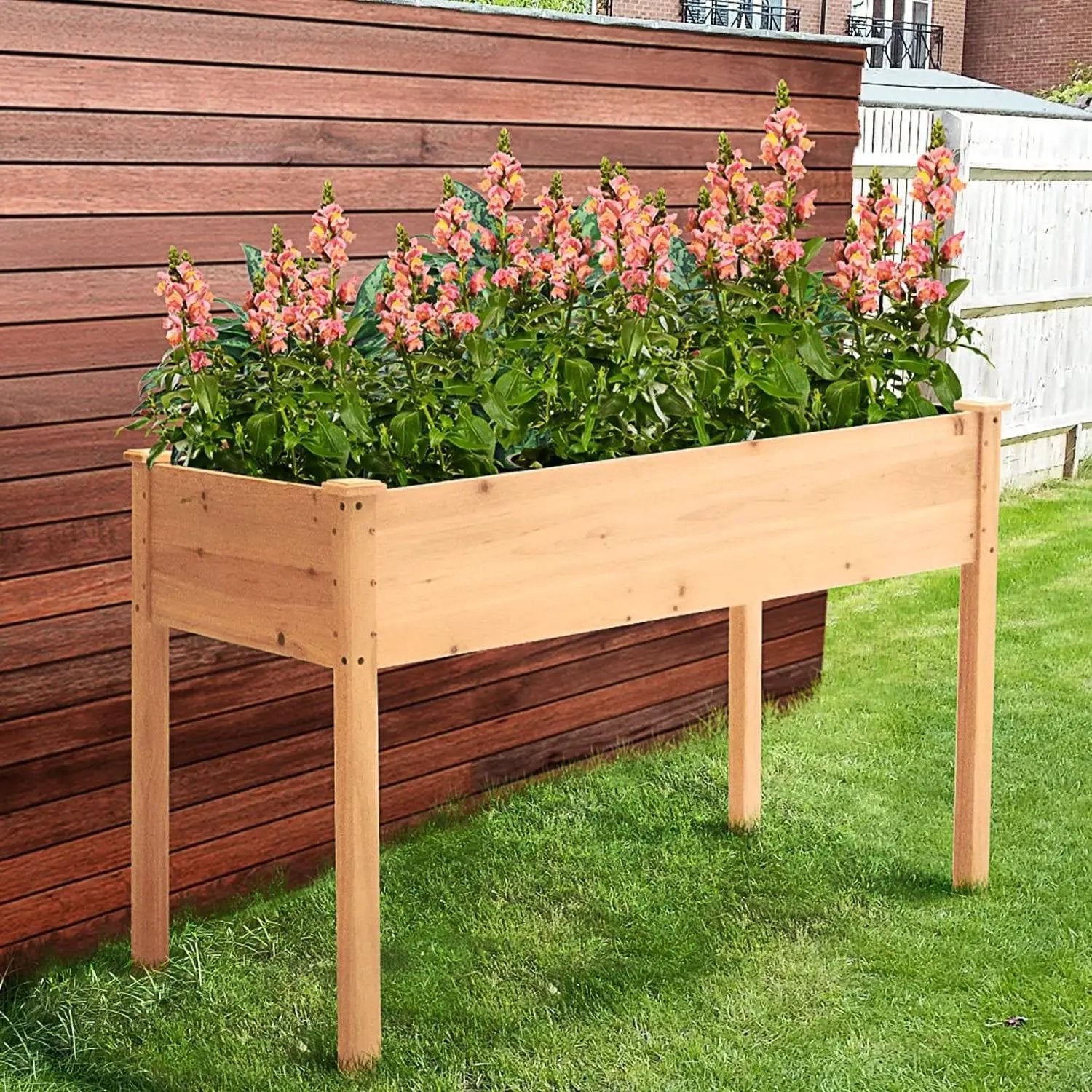 Outdoor Wood Raised Garden Bed Planter Box 46 x 22 x 30-inch High by HomePacific