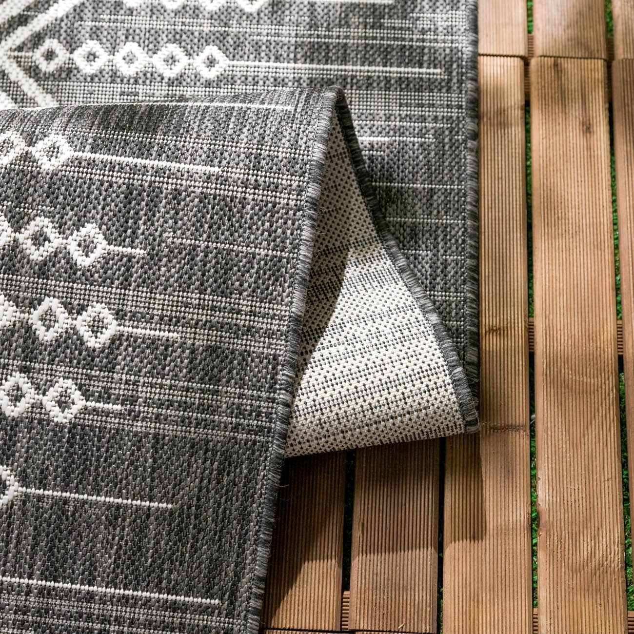Frankville Black&White All Over Performance Outdoor Rug by Boutique Rugs