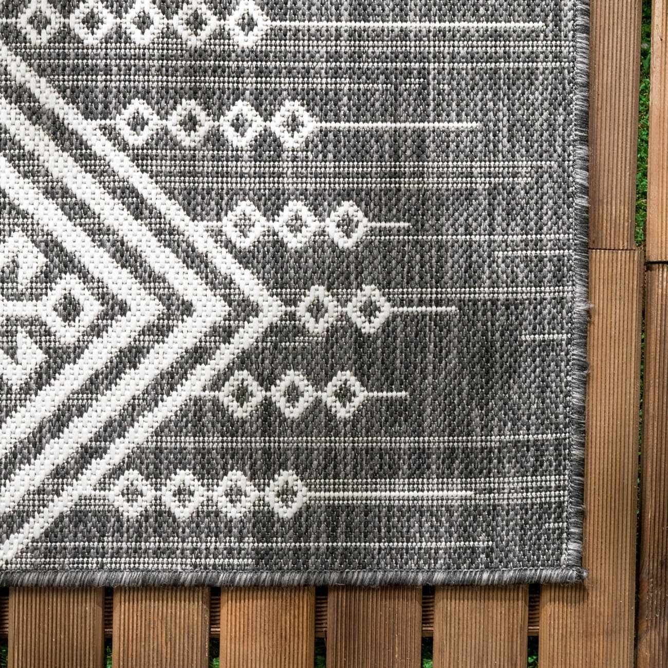 Frankville Black&White All Over Performance Outdoor Rug by Boutique Rugs