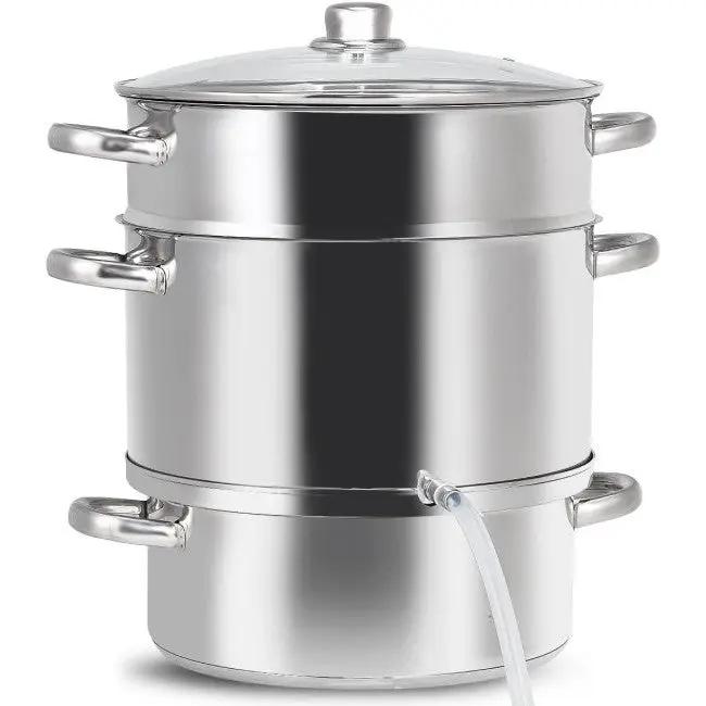 11 Quart Stainless Steel Steamer / Fruit Vegetable Juicer by HomePacific
