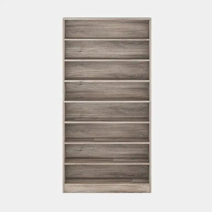 8-Shelf Shoe Rack Storage Cabinet in Grey Wood Finish - Holds Up To 45 Pairs by HomePacific