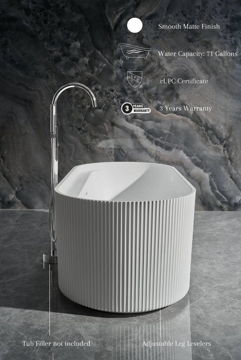 Momo Freestanding Acrylic Bathtub by Ancerre Designs