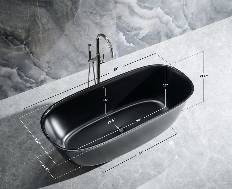 Fiore Freestanding Solid Surface Bathtub by Ancerre Designs
