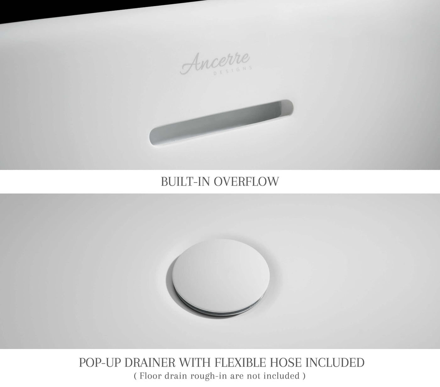 Fiore Freestanding Solid Surface Bathtub by Ancerre Designs