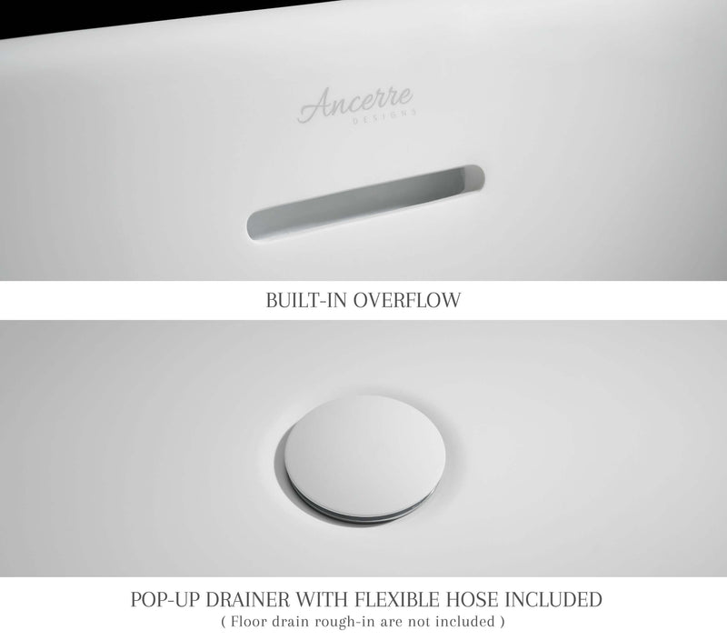 Heritage Freestanding Solid Surface Bathtub by Ancerre Designs