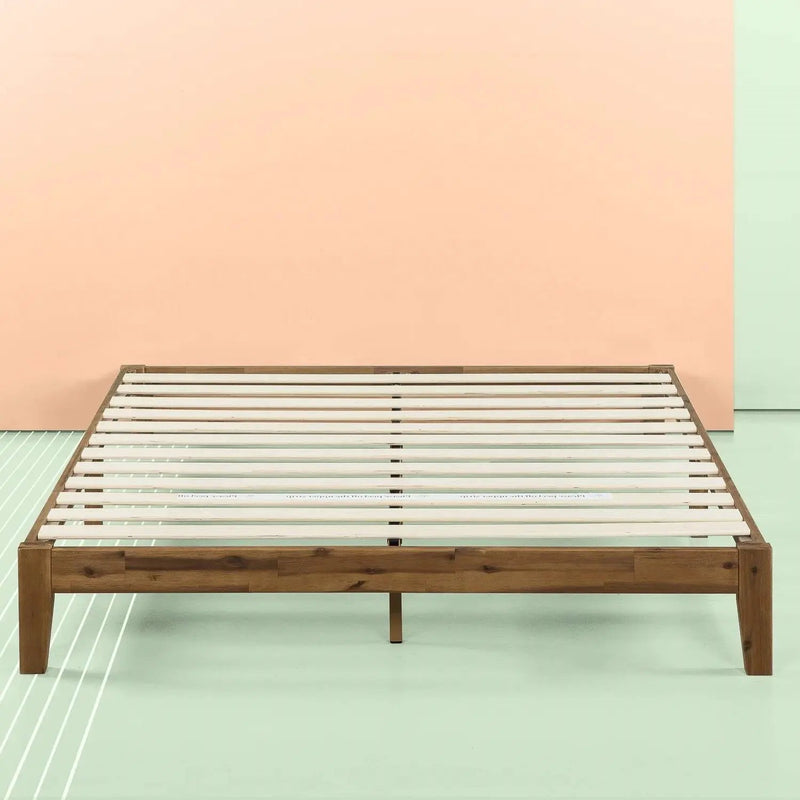 Full size Simple Modern Solid Wood Platform Bed Frame - 700 lb. Weight Capacity by HomePacific