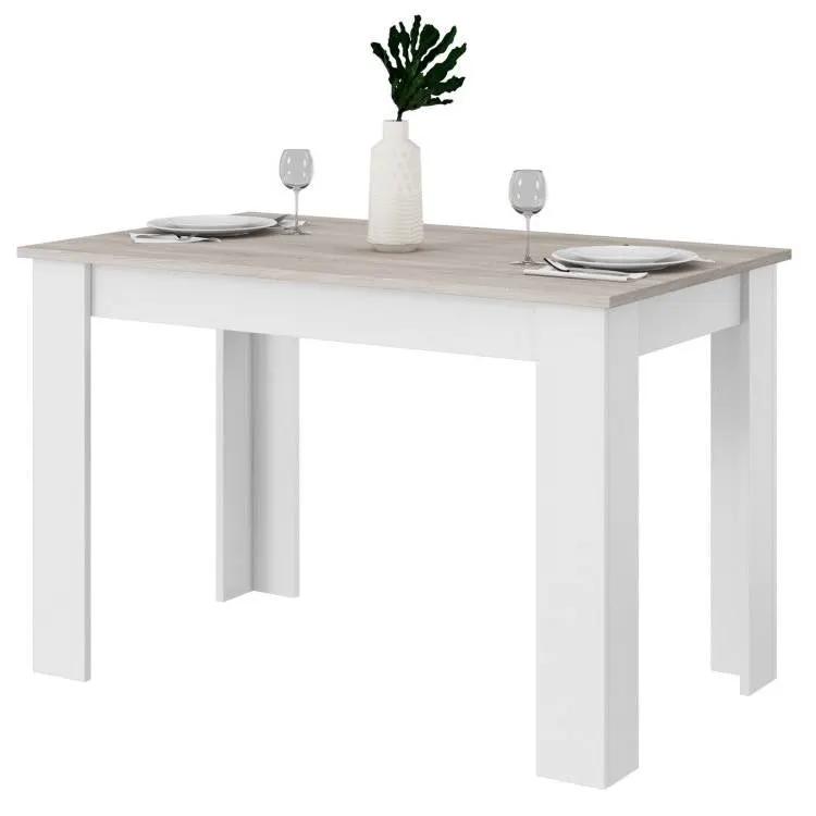 47-inch Kitchen Dining Table or Computer Desk in White Light Grey Wood Finish by HomePacific