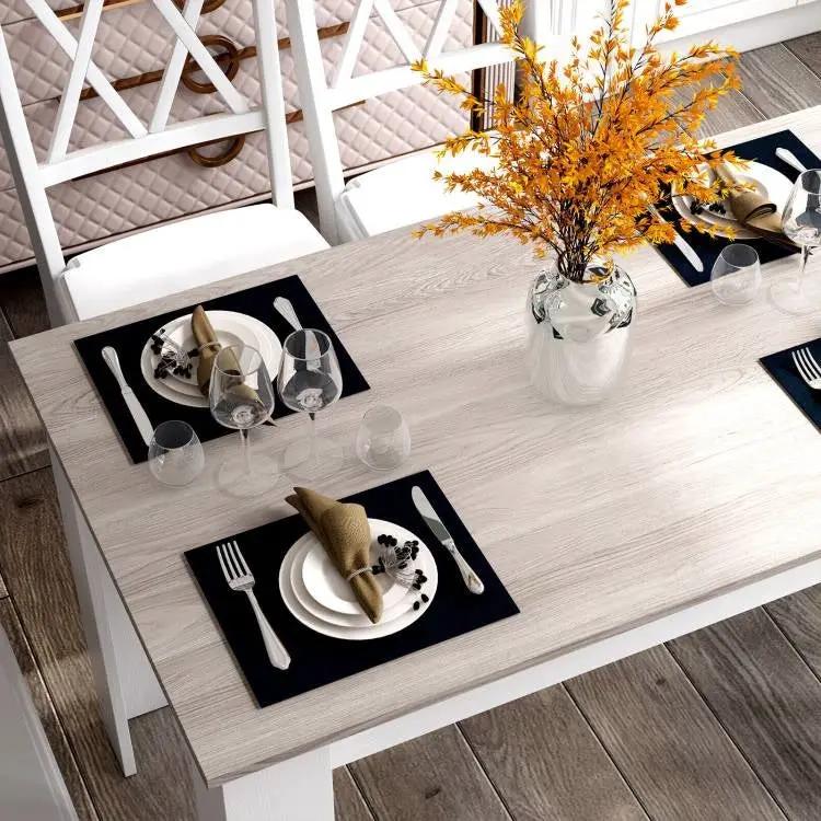 47-inch Kitchen Dining Table or Computer Desk in White Light Grey Wood Finish by HomePacific