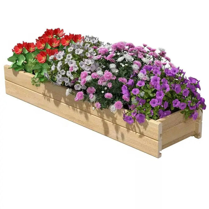 Unfinished Cedar Wood Garden Planter Box 46-inch x 11-inch - Made in USA by HomePacific
