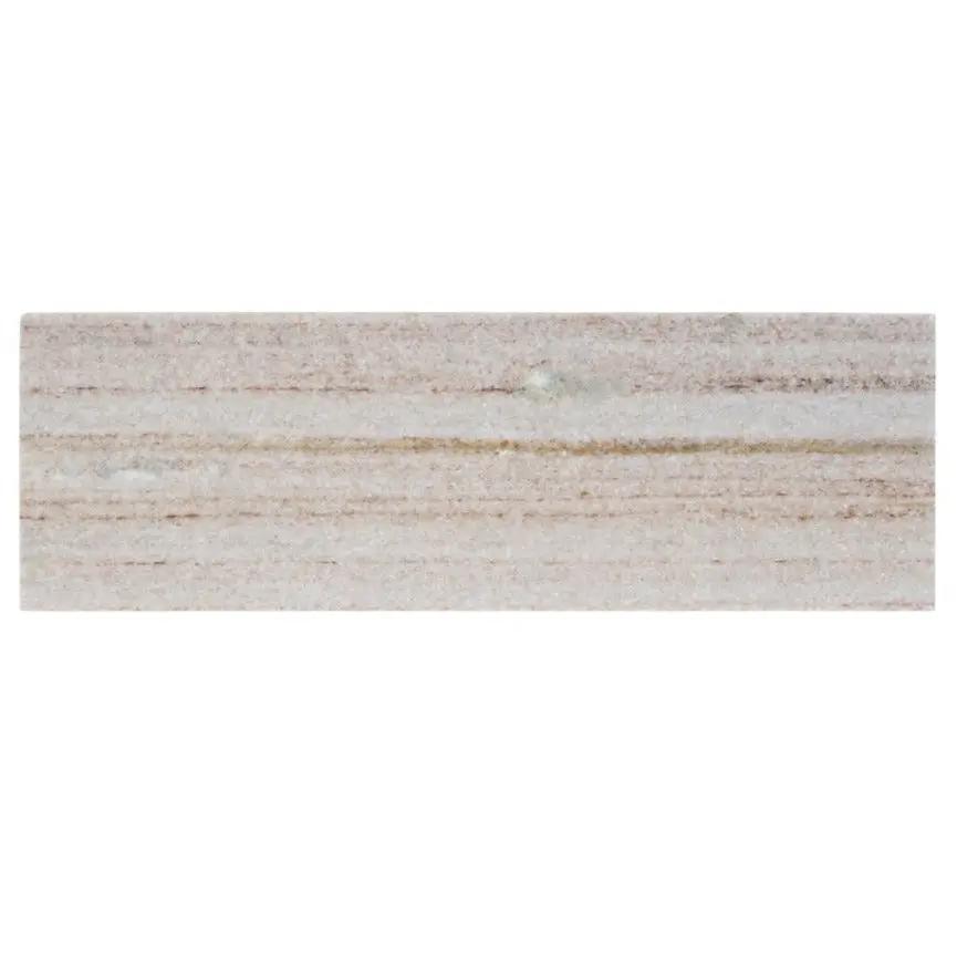 Wooden Beige 4x12 Honed Subway Crystal Sand Marble Tile (15 pack, 5 sq ft/case) by Apollo Tile