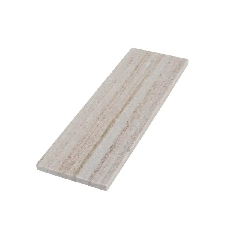 Wooden Beige 4x12 Honed Subway Crystal Sand Marble Tile (15 pack, 5 sq ft/case) by Apollo Tile