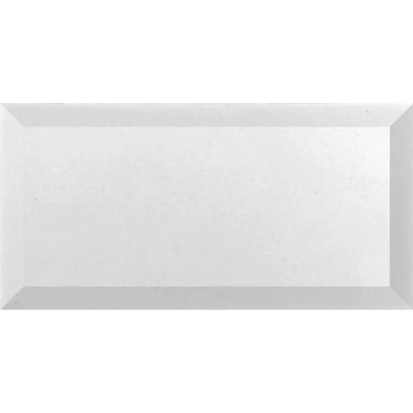 White 3x6 Polished Beveled Subway Thassos Marble Tile (40 pack, 5 sq ft/case), photo 2 of 6