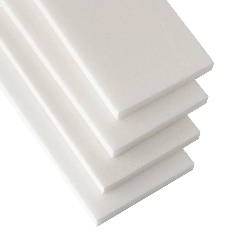 White 3x6 Honed Subway Thassos Marble Tile (40 pack, 5 sq ft/case) by Apollo Tile