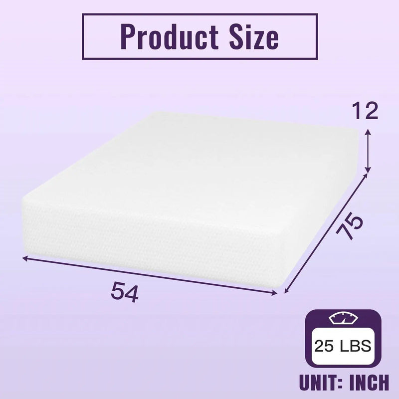 Full size 12-inch Charcoal Infused Memory Foam Mattress with Removable Cover by HomePacific