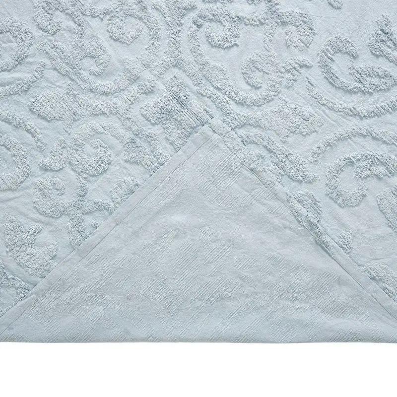 Full Size 100-Percent Cotton Chenille 3-Piece Coverlet Bedspread Set in Blue by HomePacific