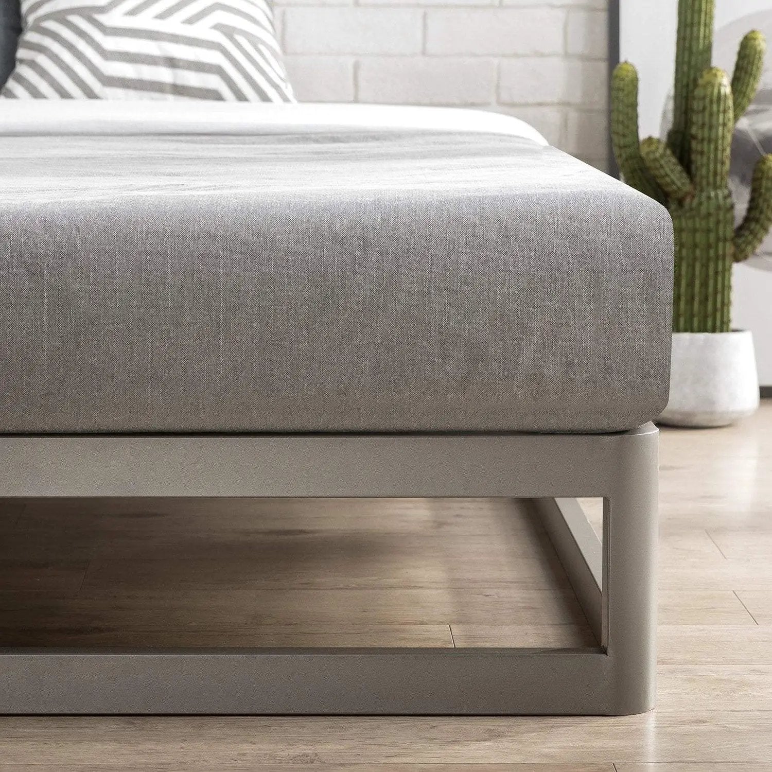 Full size Modern Heavy Duty Low Profile Metal Platform Bed Frame by HomePacific