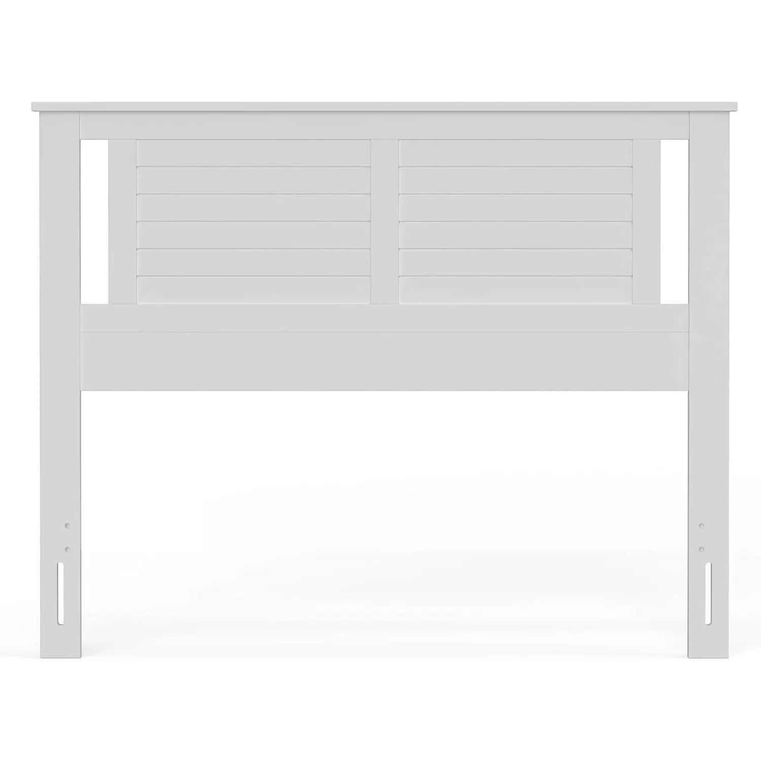 Full size Farmhouse Solid Wood Slatted Headboard in White Finish by HomePacific